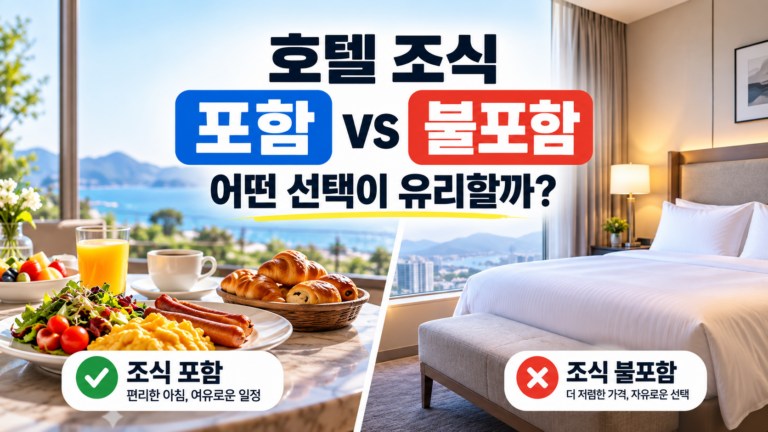 호텔 조식 포함 vs 불포함, 실제로 어떤 선택이 유리할까?