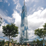 후쿠오카 타워 전망대와 하늘 풍경