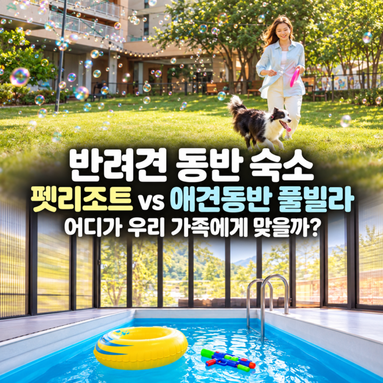 반려견 동반 숙소, 펫리조트와 애견동반 풀빌라 중 어디가 맞을까?