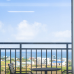 제주 에코그린리조트 객실 테라스에서 바라본 바다 전망